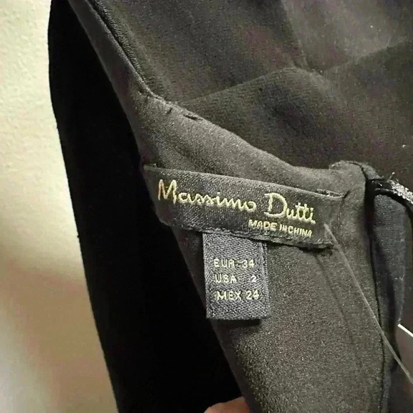 EUC | Massimo Dutti Black Wide Leg Jumpsuit | Women’s Size 2 - Picture 6 of 7